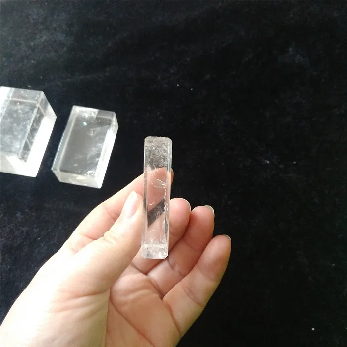 Customized Natural Rock clear Quartz Crystal square Block Crystal Slabs Plate