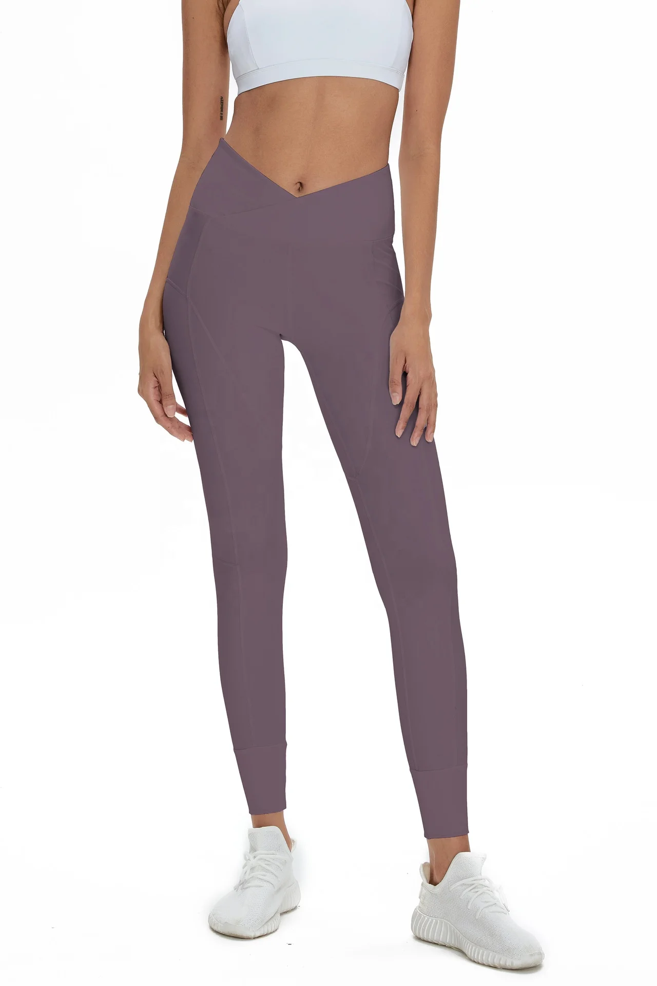 Leggings Women Sport Fitness Lady V Waist Soft Gym Slim Fit Running Tights Yoga Pants