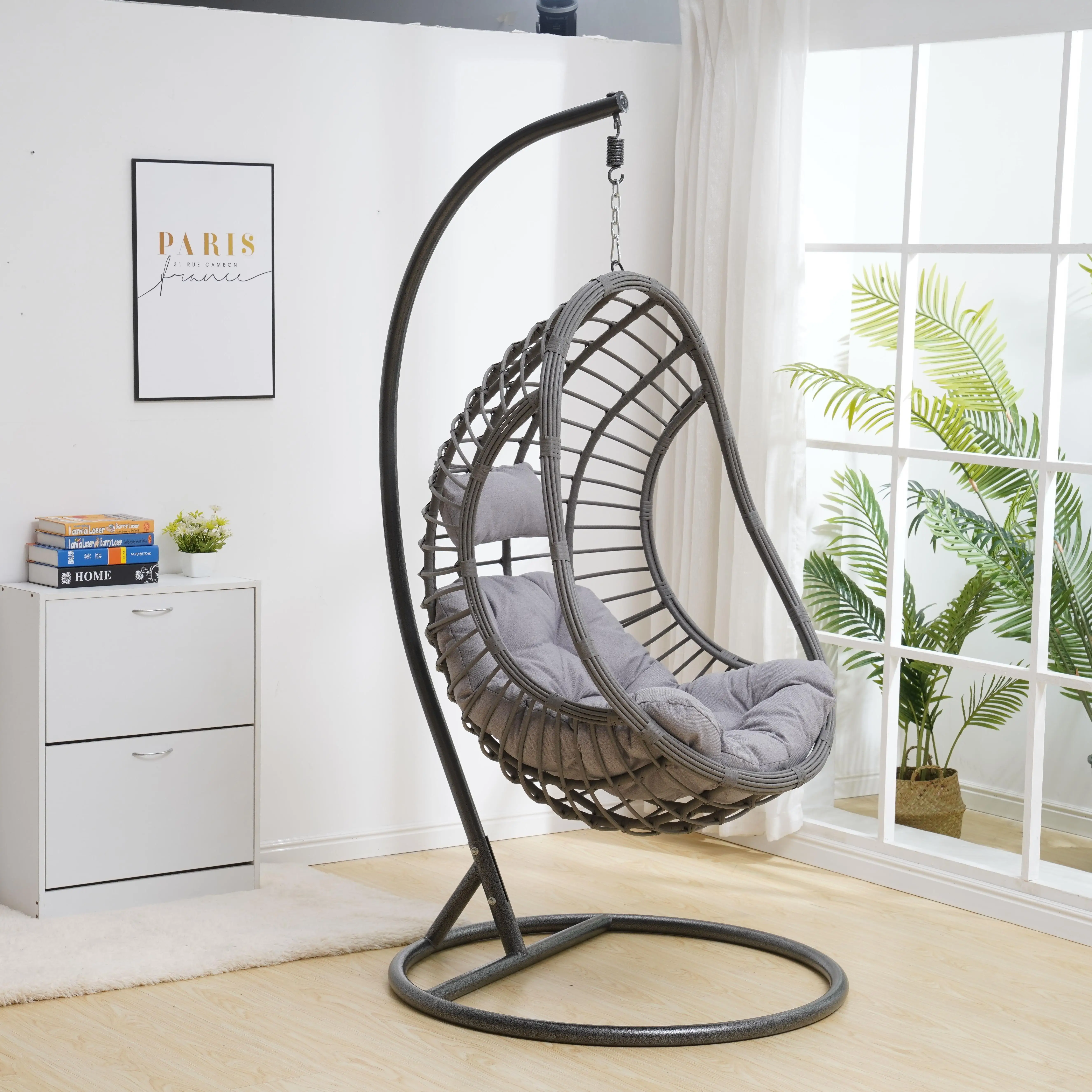 Most Selling Modern Antique Hanging Patio Baby Swing Chair Egg Hanging Chair For Bedroom