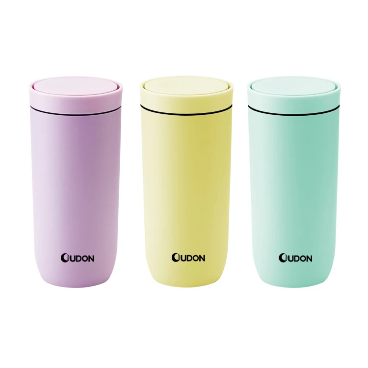 Grace 360 degrees drinking Double Wall Vacuum insulated Stainless Steel Coffee Tea mug flask cup