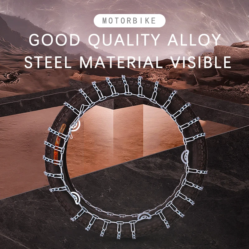 BOHU Motorcycle tire chains twist tire snow chain Alloy Steel anti-skid chains