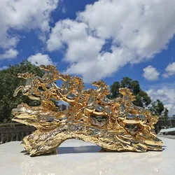 Gold Plated Resin Art Eight Steeds Sculpture Statue Home Office Decoration Craft Custom Horse