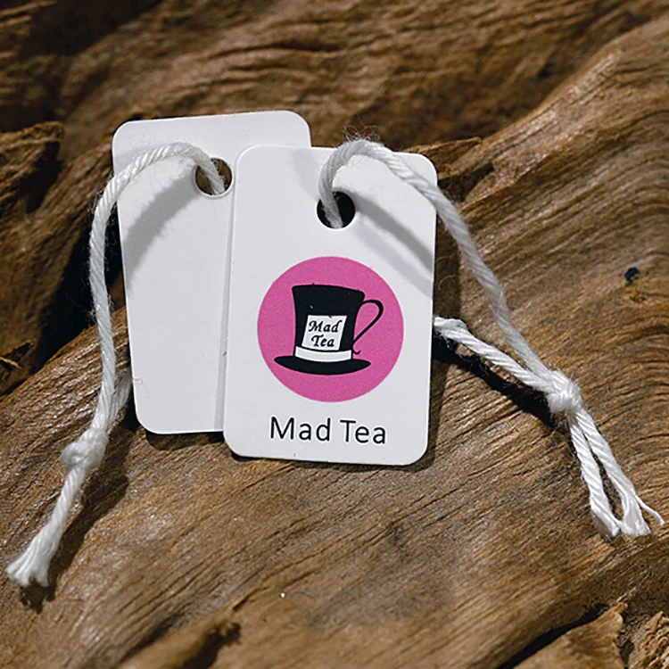 Custom Printed Brand Logo Paper Price Hang Care Swing Tag Tea Bag Wine Neck Tags Glasses And Sunglasses Sustainable Hang Tag