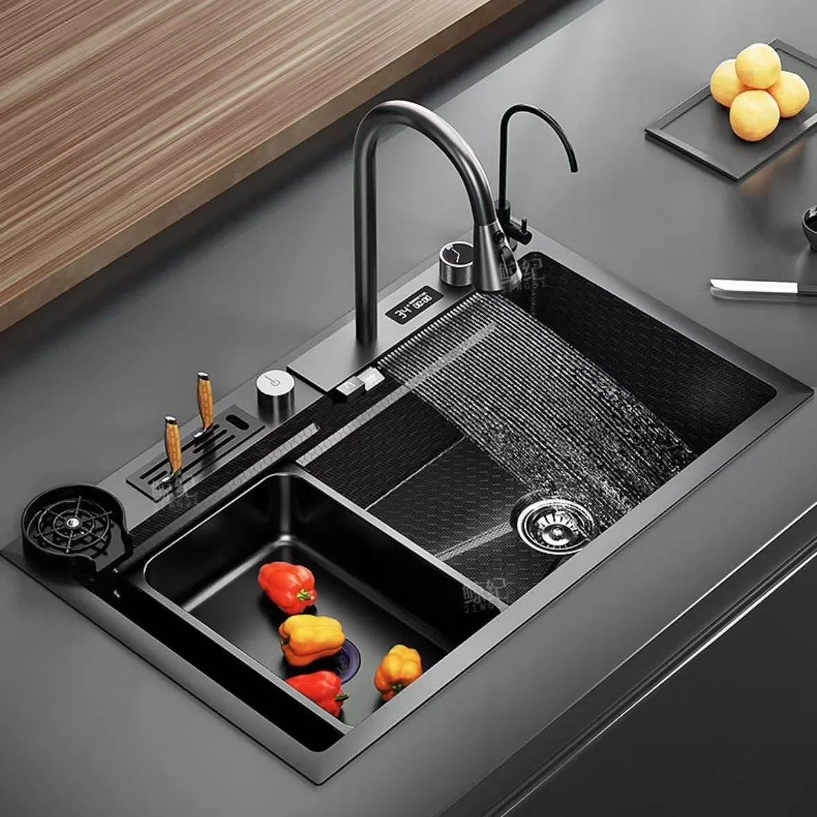 Diversion Line Design Fast Drainage Anti Stagnant Water Supporting Launching Kitchen Sink