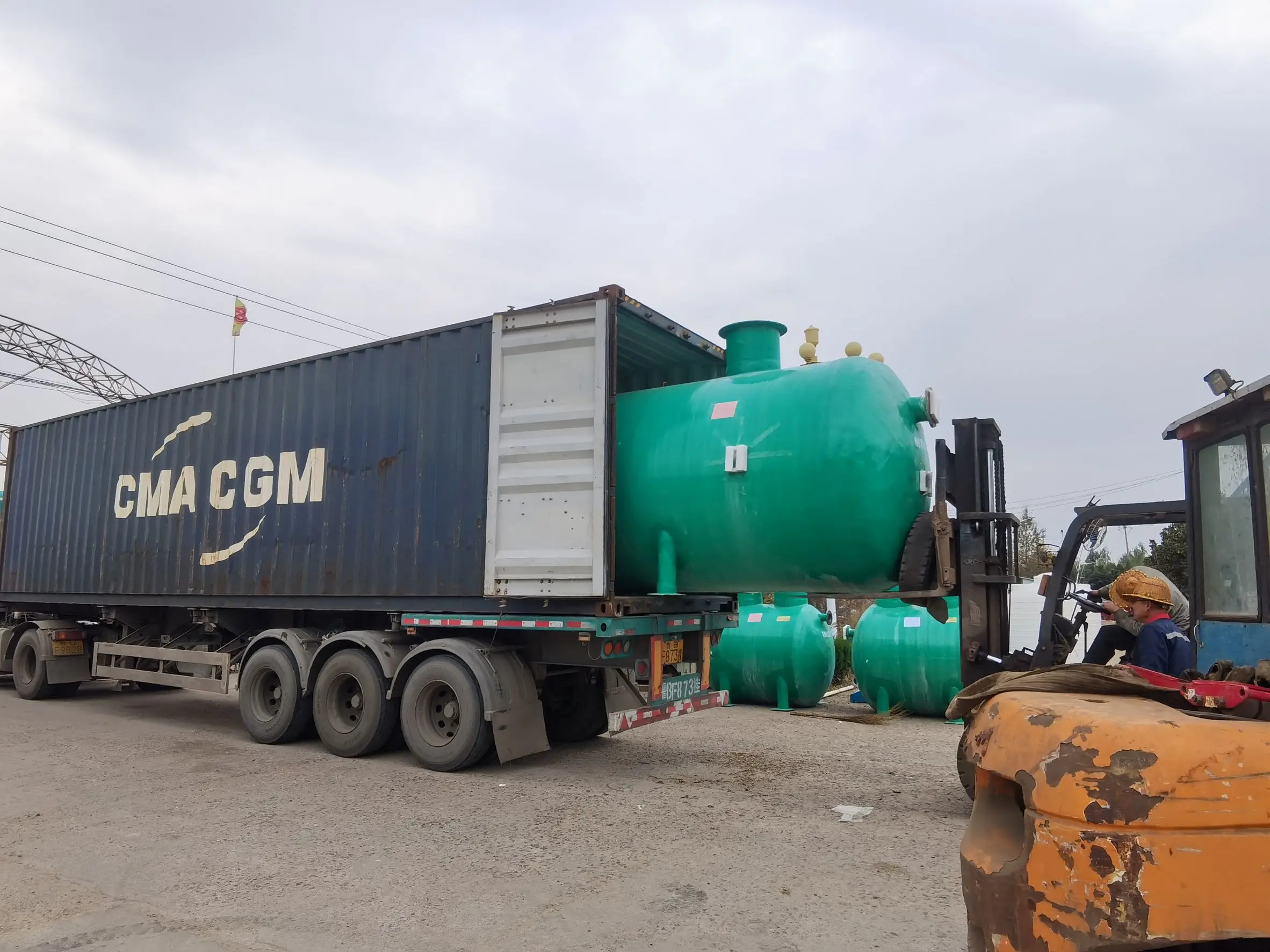 fiber glass septic tank system underground sewage treatment bio tank