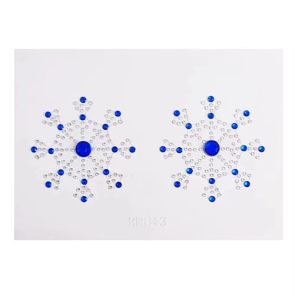 2024  New Design Nipple Pasties Breast Body Gems Temporary Chest Stickers for Women Girls Men Makeup Decor Rave Festival Party