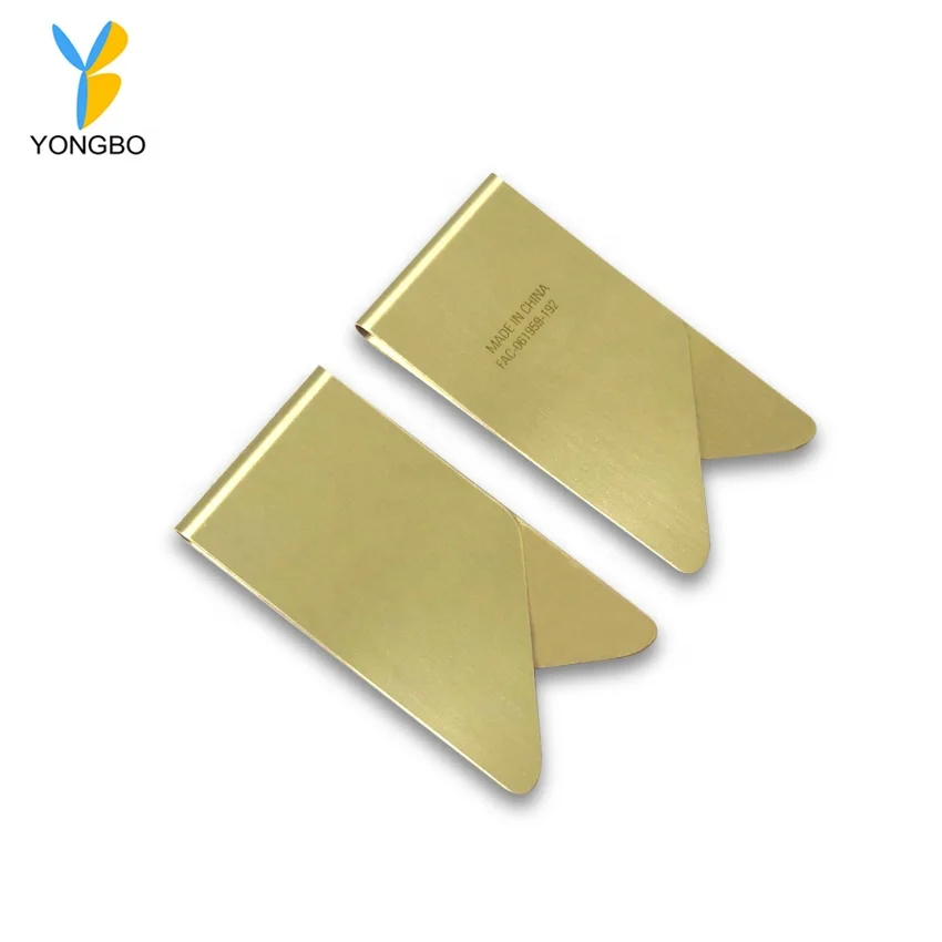 New Product Brass Paper Clip Printing Logo Wing Clips Metal Bookmark Clip