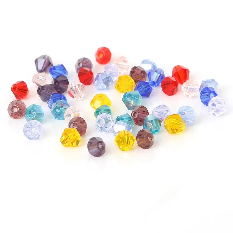 4mm faceted  rhombus DIY Loose bead material glass crystal beads