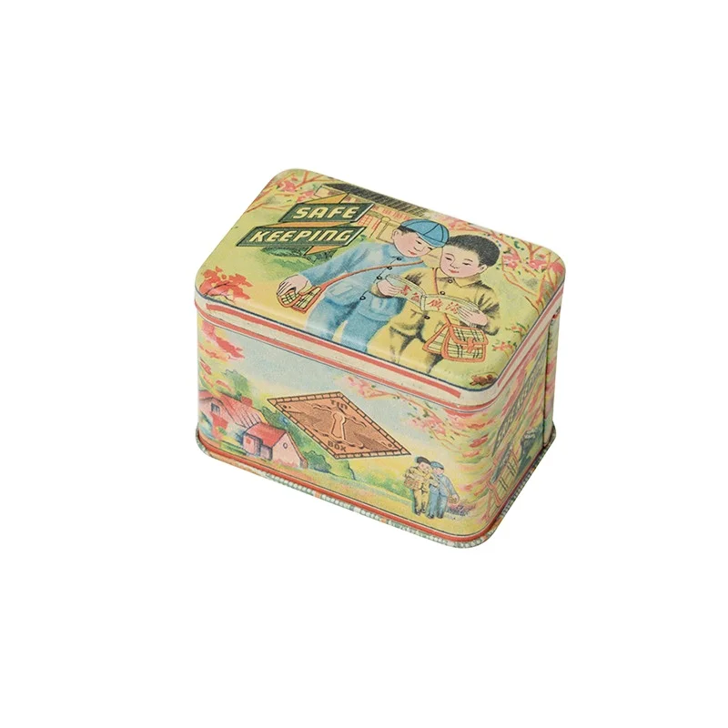 rectangular metal tin box tin cat pet food container wholesale dog food tin container