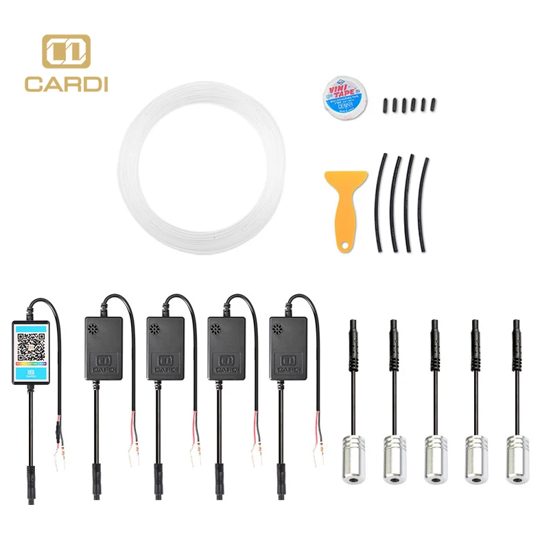Auto ambient lighting wireless app control fiber optic rbg car interior ambient light