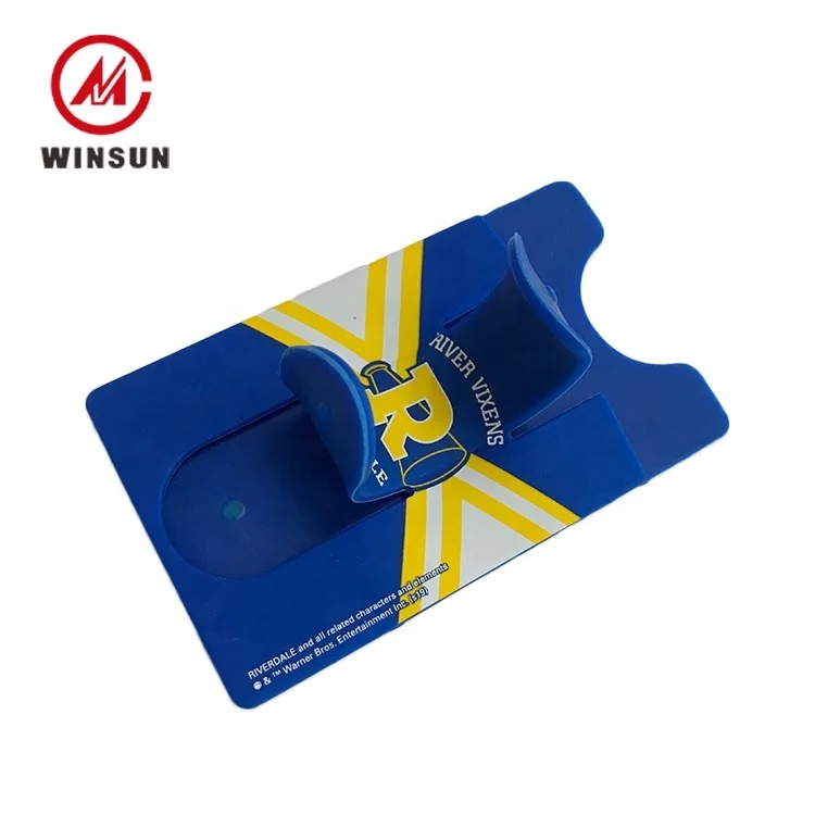 
Promotion Gift Custom Cheap Plain Mixed Color Soft Sublimation Silicone Cell Phone Card Holder Wallet 