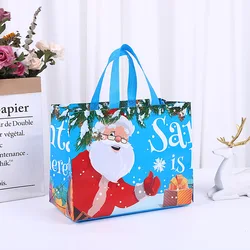 Christmas Candy Cookie Gift Bags Plastic Biscuits Snack Packaging Bags Xmas Party Decoration Favors Storage Bag