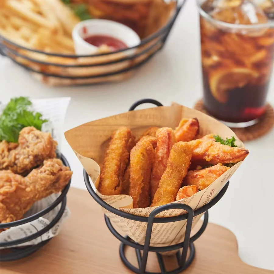 Restaurant Coffee Shop French Fries Snacks Fried Basket Snack Fried Blue