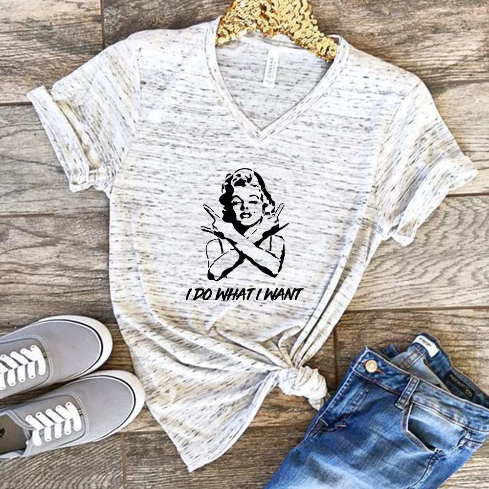 Оптовая продажа, новые летние повседневные топы, женские футболки, модные футболки с V-образным вырезом и принтом на заказ, женские футболки с графическим принтом