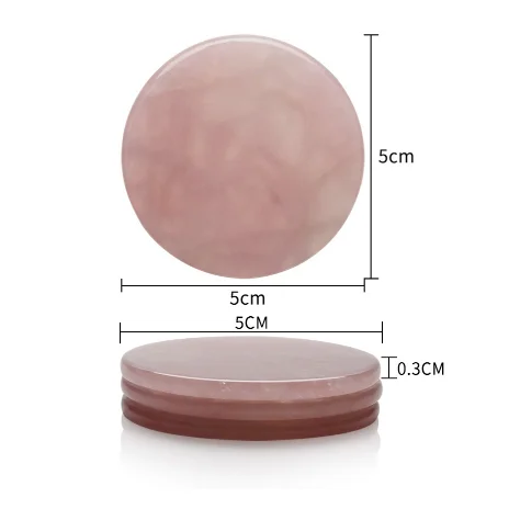 Eyelash Extension Round Jade Stone Wholesale Eyelash Pink Glue Holder Jade Stone For Eyelash Extension