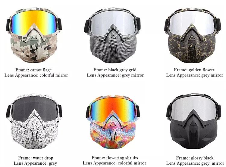 6 Colors available custom sport motorbike riding motocross goggle mask motorcycles