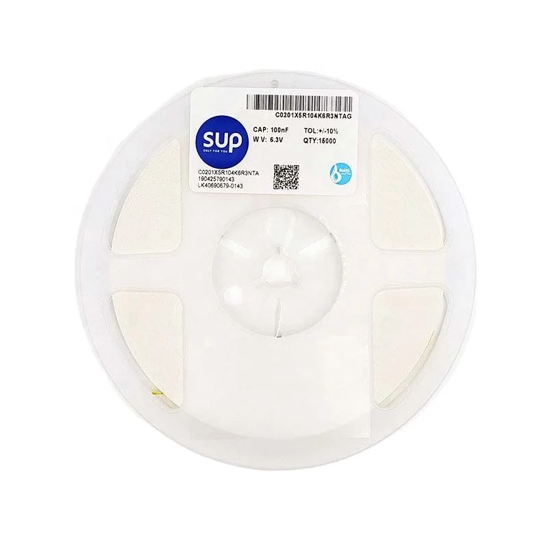 Chip capacitor 0603 X7R 104K (100nF) 50V  10% thickness 0.8mm