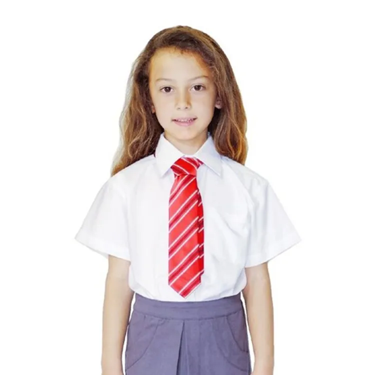 
Long Sleeve Custom School White Shirts Uniform Short Sleeve Kids Uniform Shirts For School 