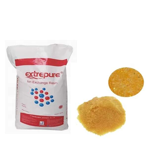 Extrepure Ion Exchange Resin 001x7 Strong Acid Cation Styrene Resin For Pure Water Softener High Capacity Resin Filter Media
