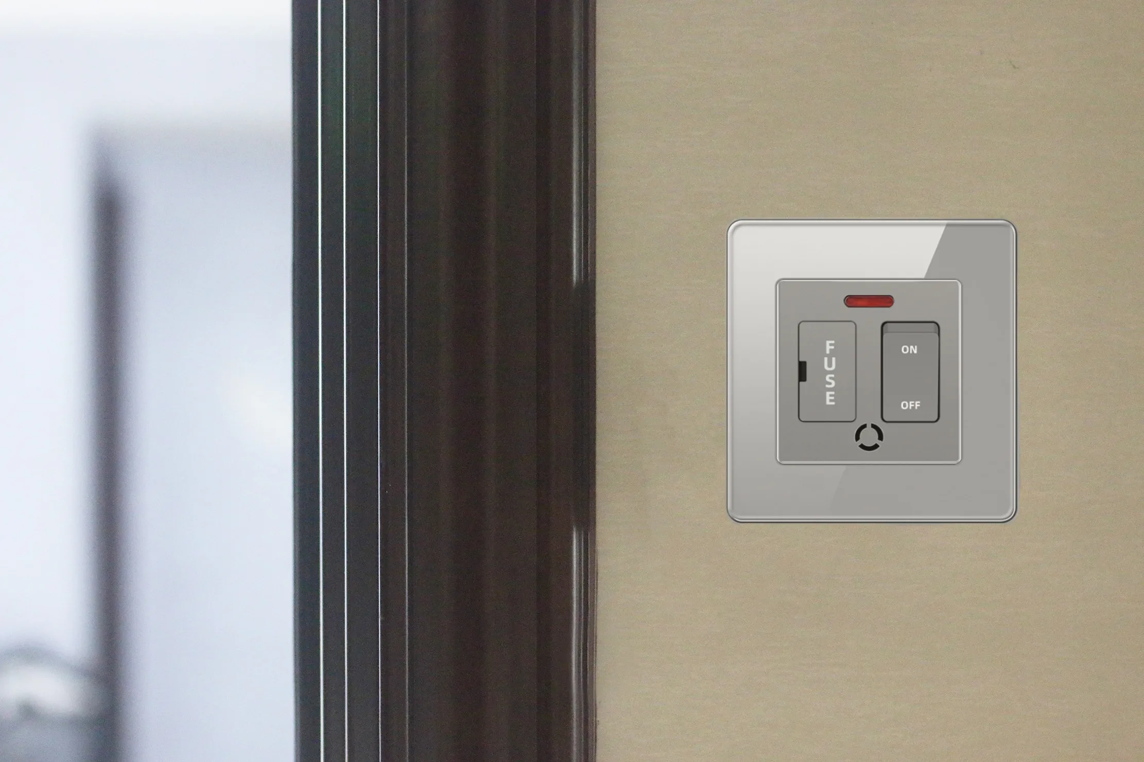 Ksmt UK 86 Standard wall fused switch Tempered Glass panel 13a wall switch wall switch with fuse