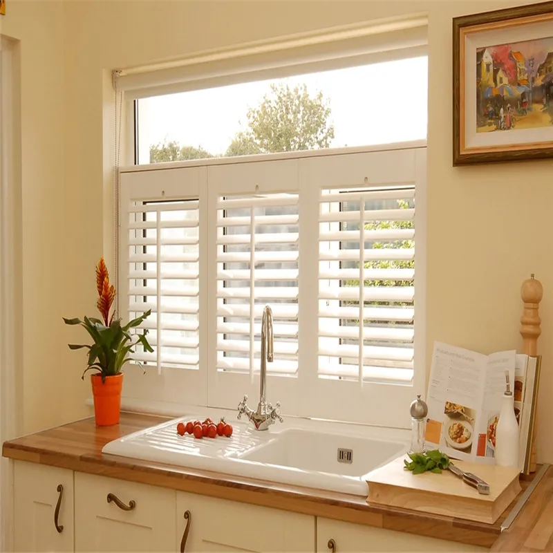 European Style Basswood Rolling Planation S Pvc Shutter Plantation Interior Louver