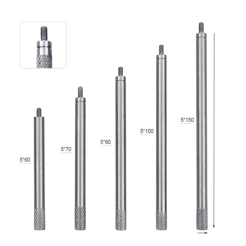 Dial Indicator Probe Extension Rod 10-100mm Steel Universal Lengthen Connecting Rod Indicator Measuring Accessory