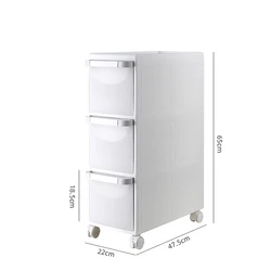 Clamping storage cabinet Drawer-style Clamping cabinet plastic toilet ultra-narrow kitchen storage gap sandwich rack