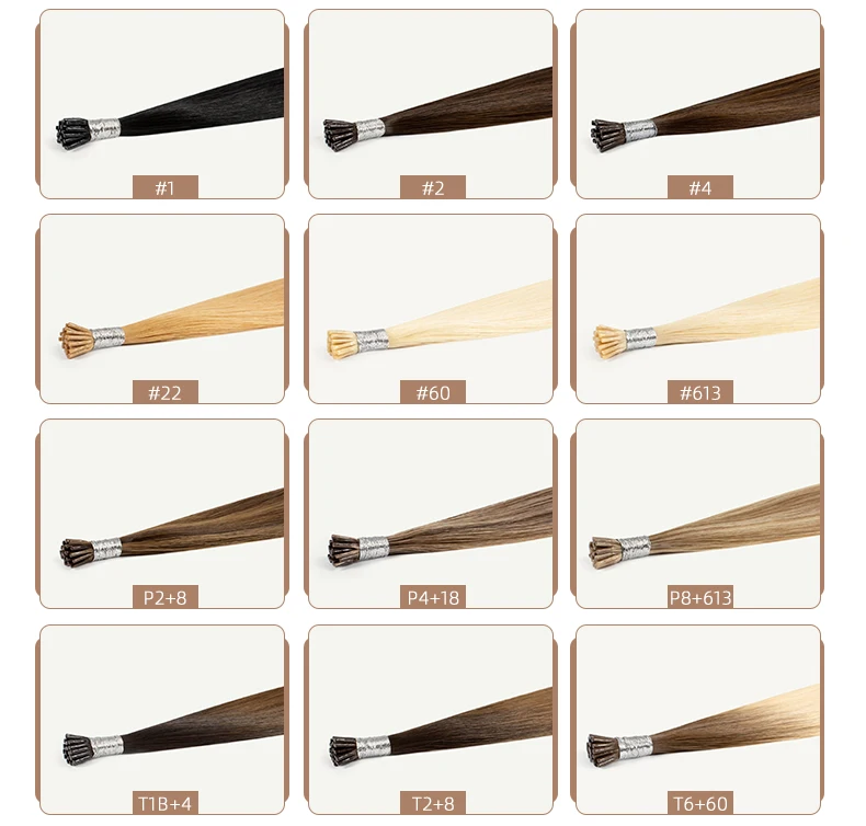 Wholesale Blonde I Tip Hair Extensions Extensiones Cabello Natural Russian Keratin Remy Raw Virgin Itip Hair
