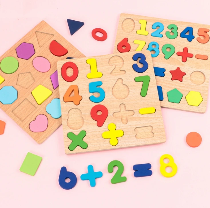 number letters wooden puzzle blocks boys and girls babies early education intelligence matching