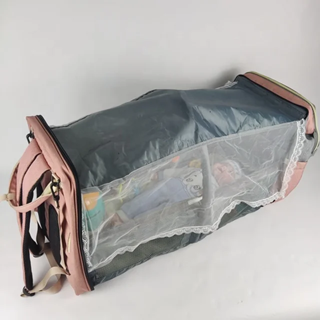 Customized baby Bags for Mom Diaper Bag Backpack With Changing Station Large Bag With Foldable Baby Bed Maternity Mummy Nappy