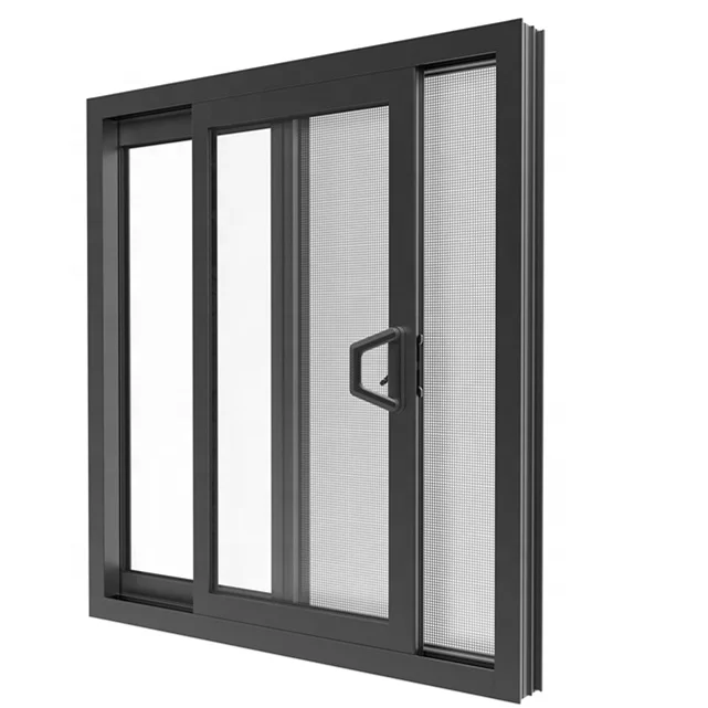 
sound proof aluminium glass windows aluminum windows with sliding panel 