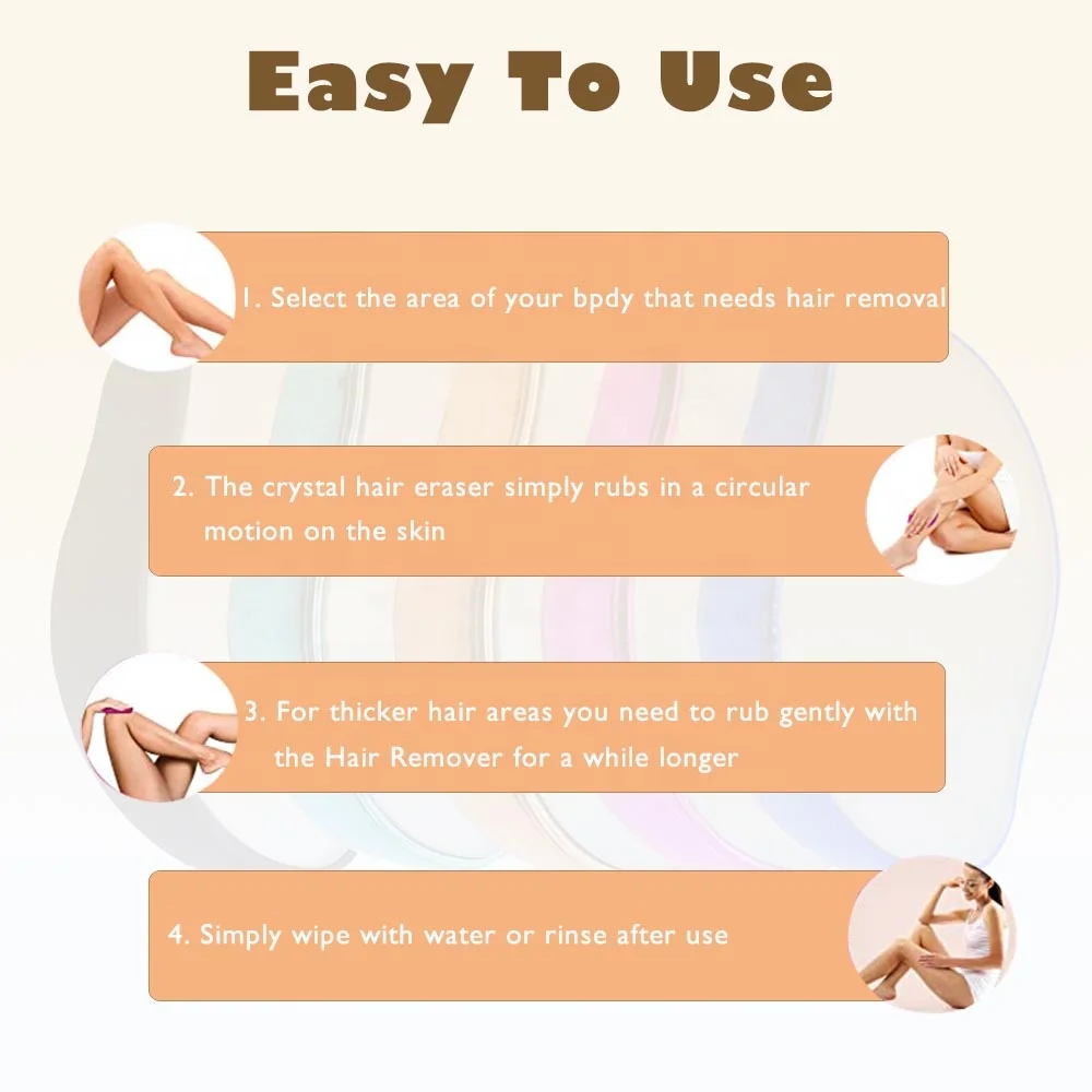 2022 New Arrival Painless Crystal Hair Eraser Leg Hand Glass Hair Remover For Women and Men