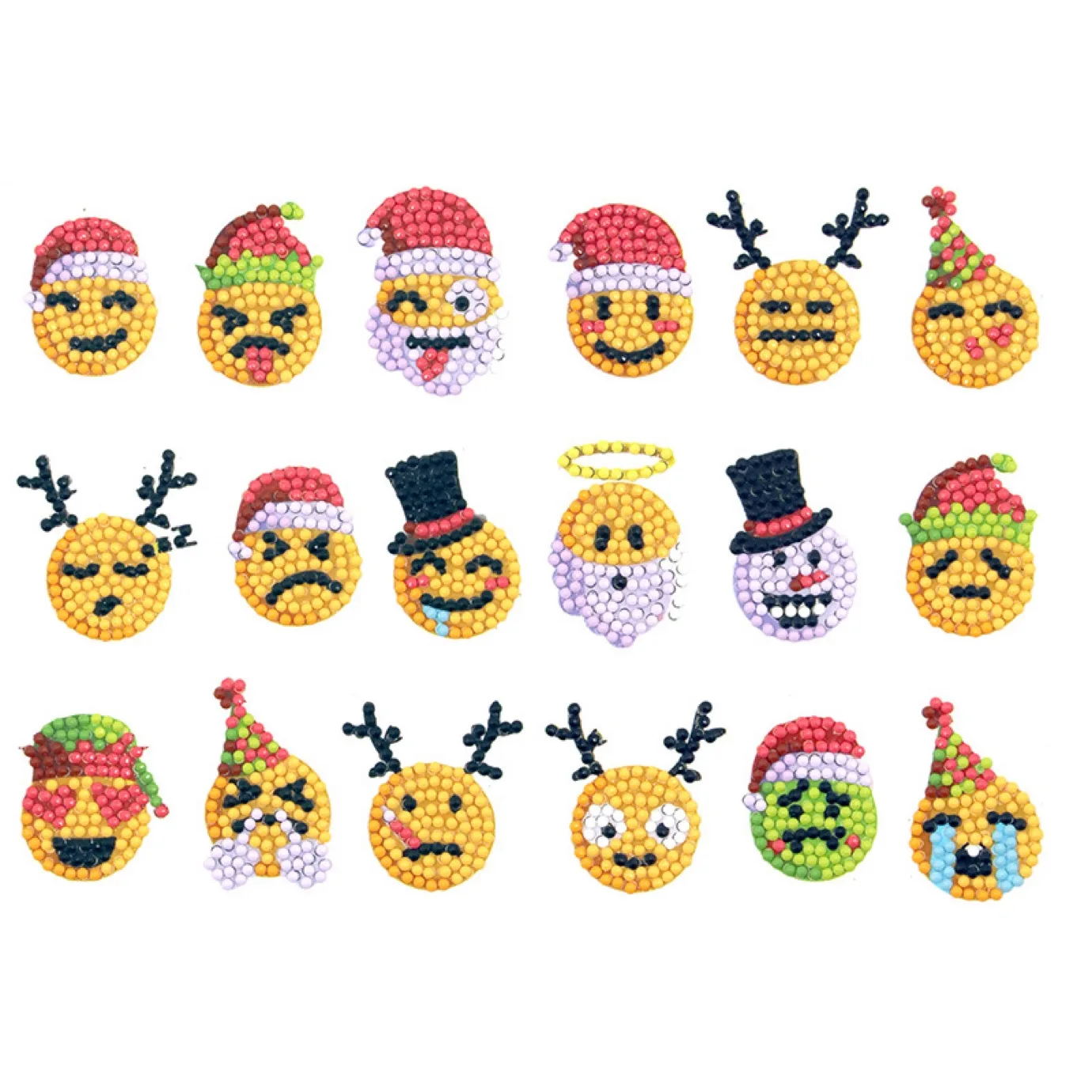 2023Hot Selling 5D DIY Diamond Painting Sticker Festival Christmas Santa Clause Sticker Sold By Set For Adults