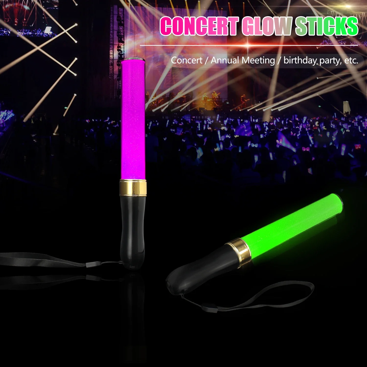 Hot Selling Promotion Party Gift 15 Colors Changed Cheering Led Foam Flashlight Glow Stick For Party Concert Meeting