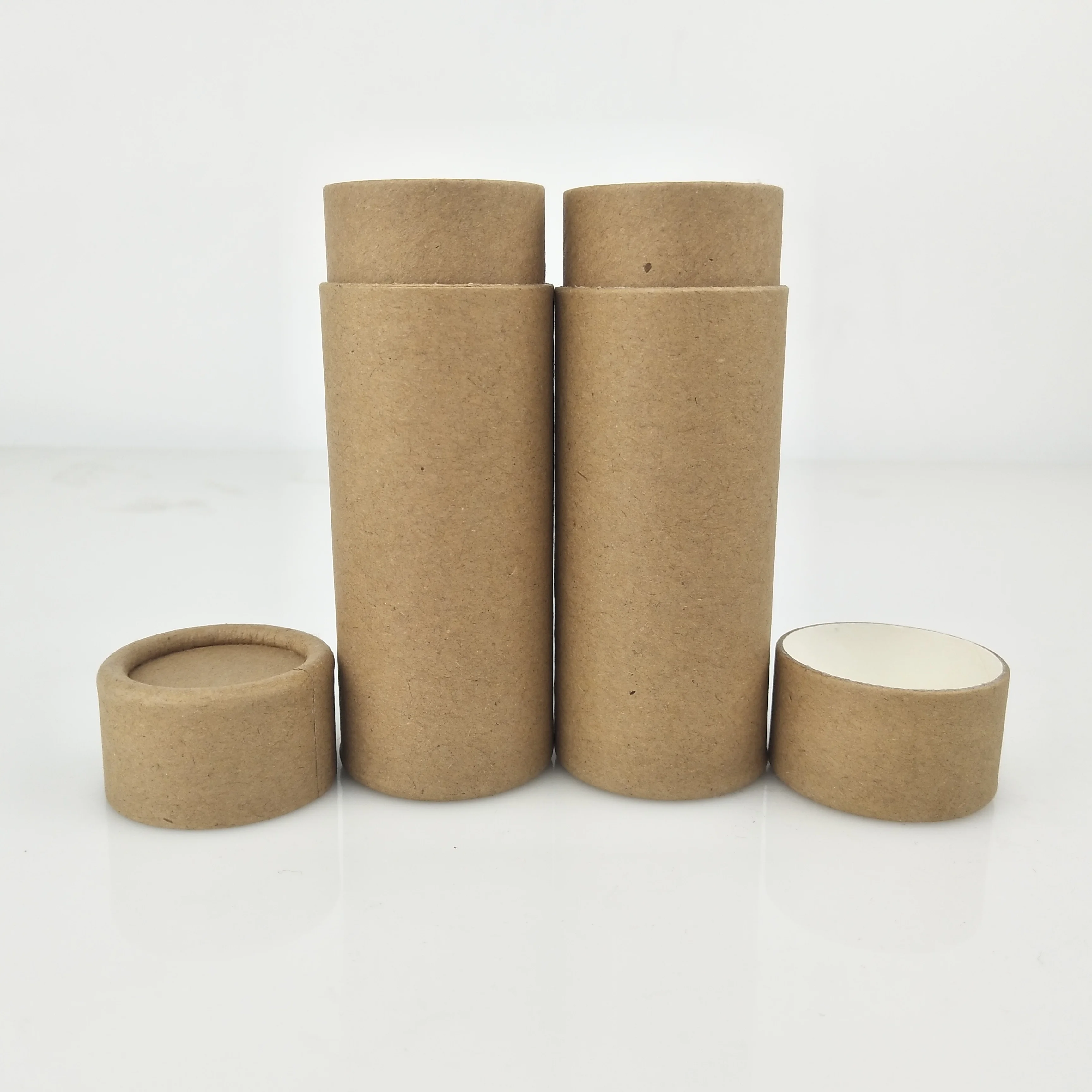 2 oz biodegradable cardboard push up paper deodorant tube with wax paper