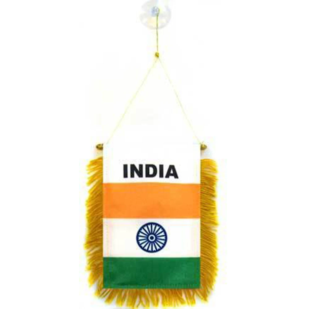 Заказной Брелок для украшения дома Соединённых Штатах Америки Флаг Мини-баннер-индийский Вымпел 15x10 см-мини баннеры 4x6 дюймов присоска вешалка