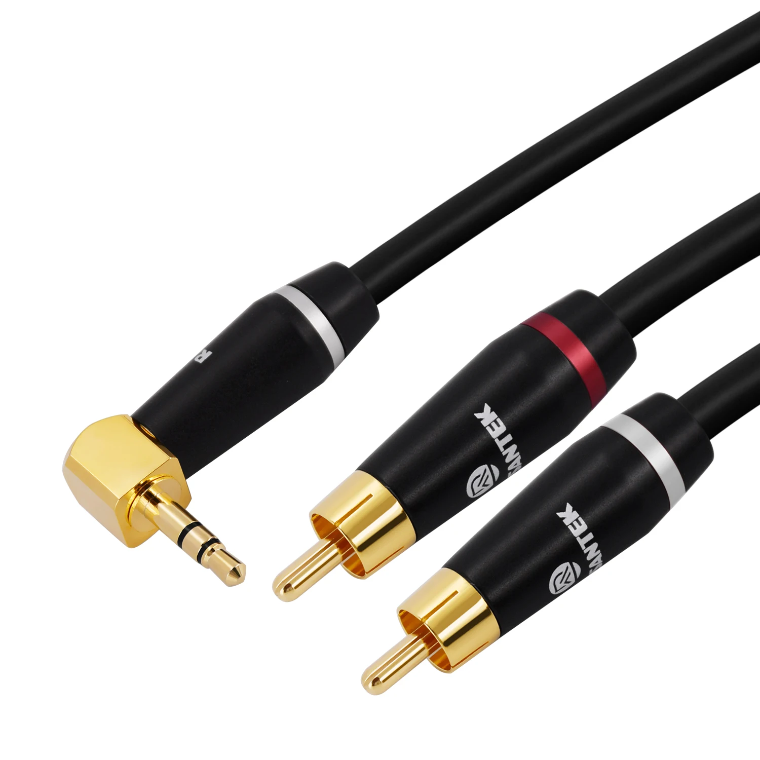 Аудиокабель 2 RCA на 3 5 мм стерео двухканальный AUX-кабель прямоугольные вилки и
