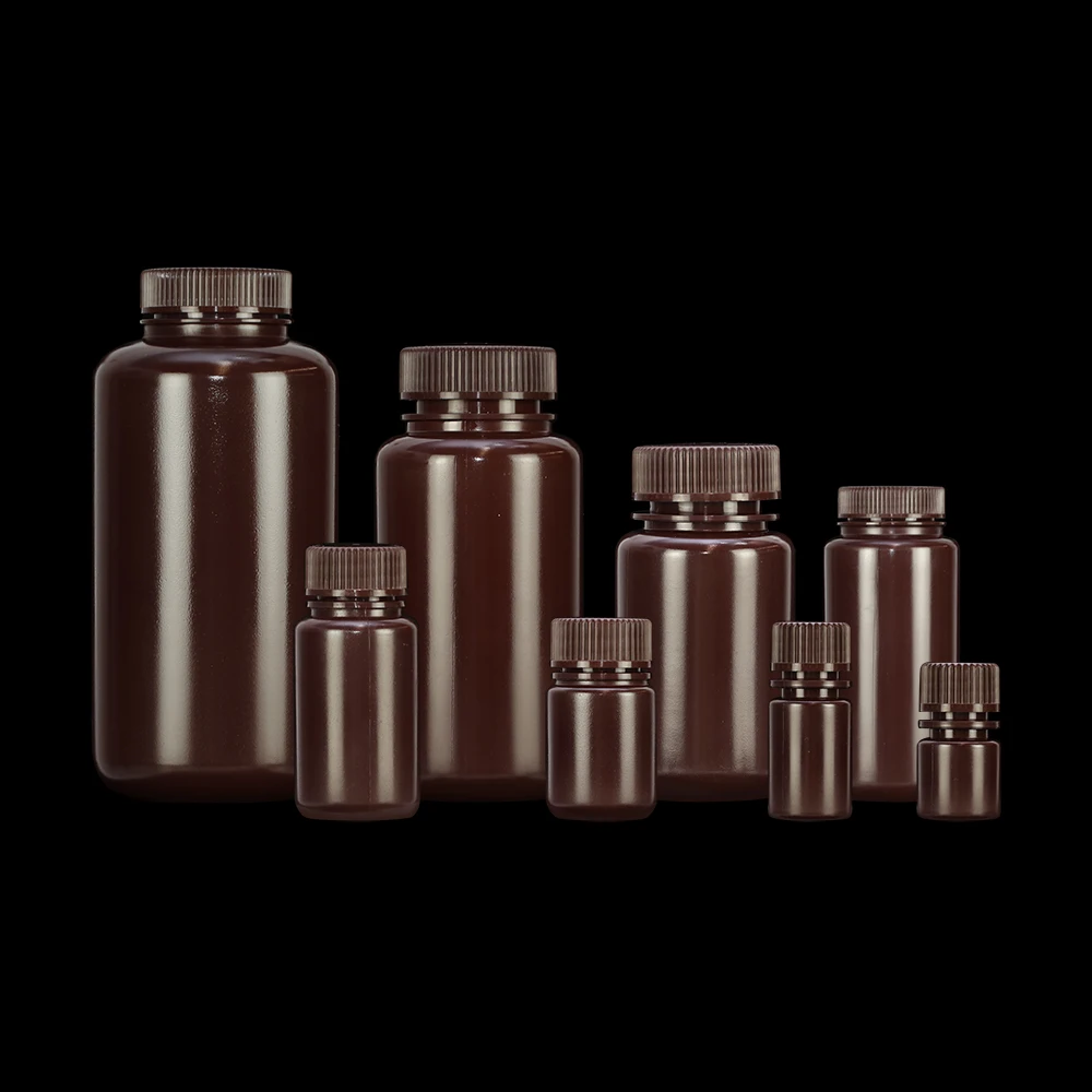 8ml 15ml 30ml 60ml 125ml 250ml 500ml 1000ml Laboratory Bottle Wide Mouth Empty Packaging Reagent Bottle for Sale