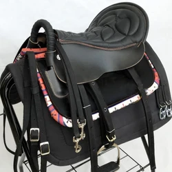 High quality western jumping leather sport horse barrel saddle