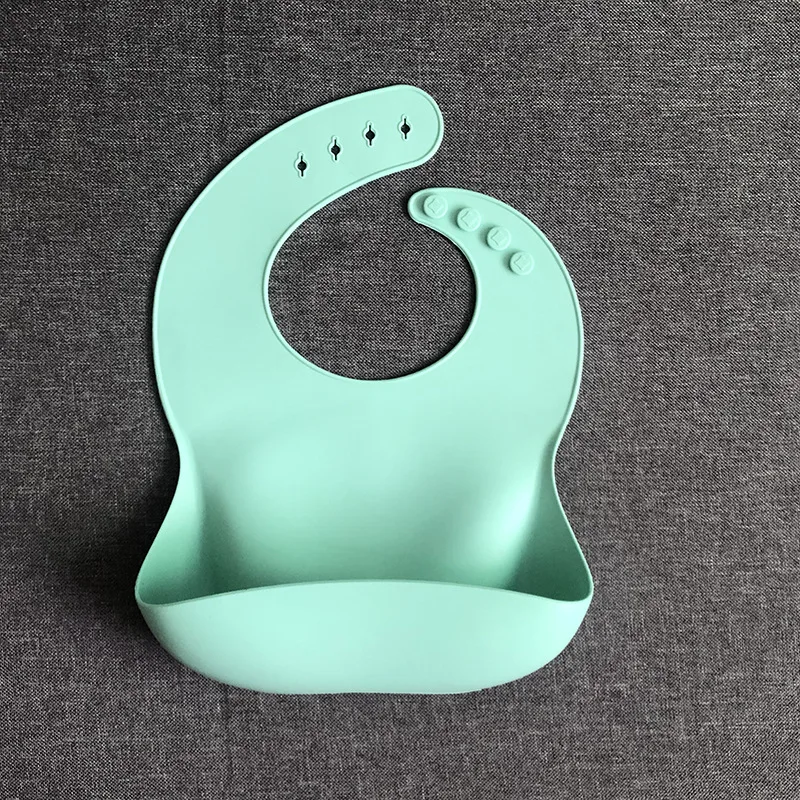 Free  Silicone Baby Bibs Patterns Soft Newborn Walterproof Silicone Yarn Dyed Bibs baby products  Productos para bebes Vajilla