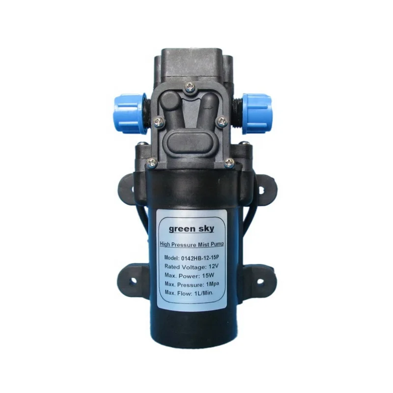 Grimmsky Factory Directly Sale 1L/4L Per Min 15W/45W 1Mpa 145PSI 10BAR Mist Fog Spray Maker Misting Pump 12V DC