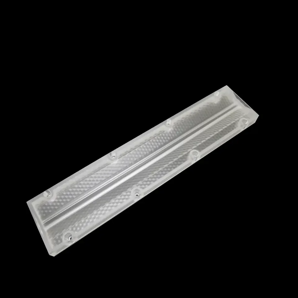 Прямоугольный Тип поликарбоната 3030 светодиодная линза 286x61 мм линейные Тир-оптические линзы для внутреннего освещения