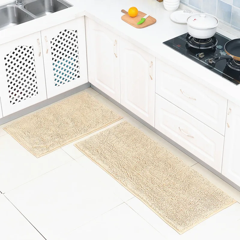 Factory direct Fluffy 2 Piece Set Area Anti Fatigue 100% Polyester Kitchen Carpet