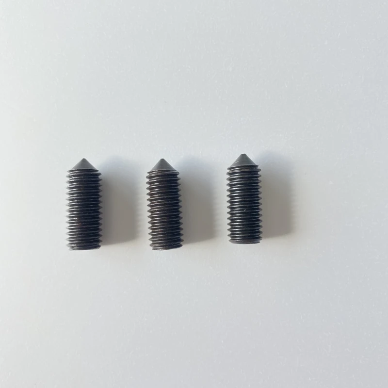 Best price High grade carbon steel black finish DIN914 customized high quality hexagon socket set screws with cone point