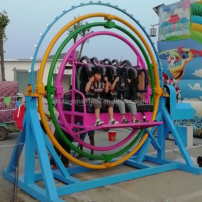 UK 6 seats trailer space ball fun electric chair human gyroscope amusement rides for sale