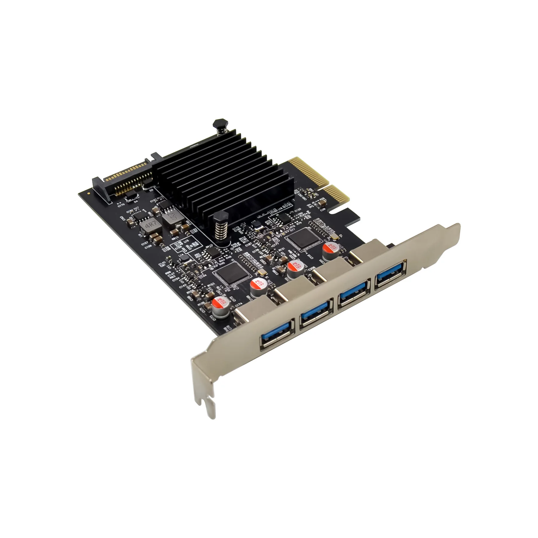 Sunweit ST647 USB 3.1 Gen 2 10Gbps 4 Ports Type A PCI-e 3.0 x4  ASM3142 Controller card