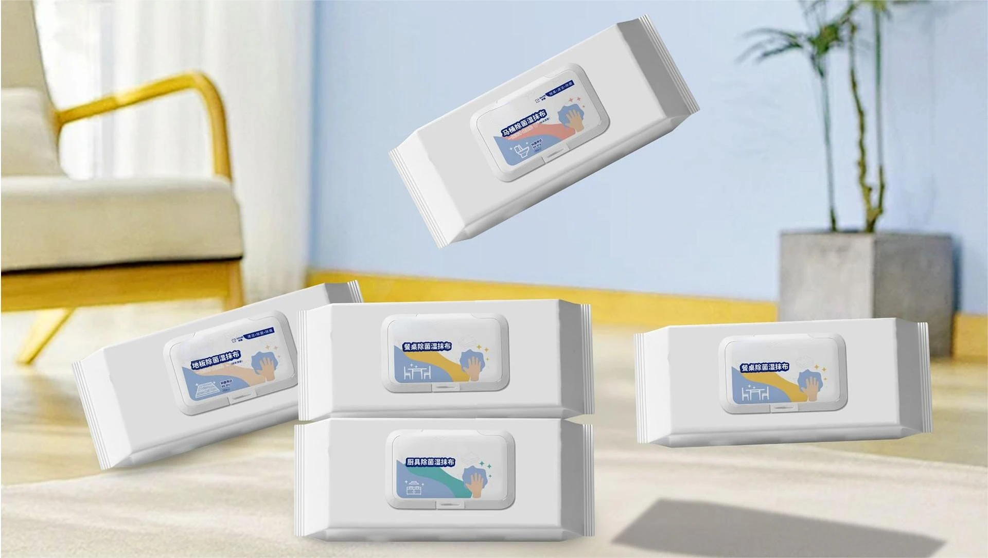 OEM Manufacture non woven cleaning Wet floor wipes household kitchen clean wipes for house clean