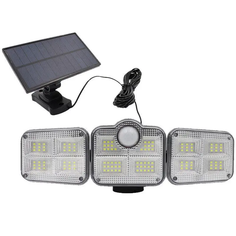 114 Led Outdoor Waterproof Safe Light Three Heads Motion Sensor Wall Light