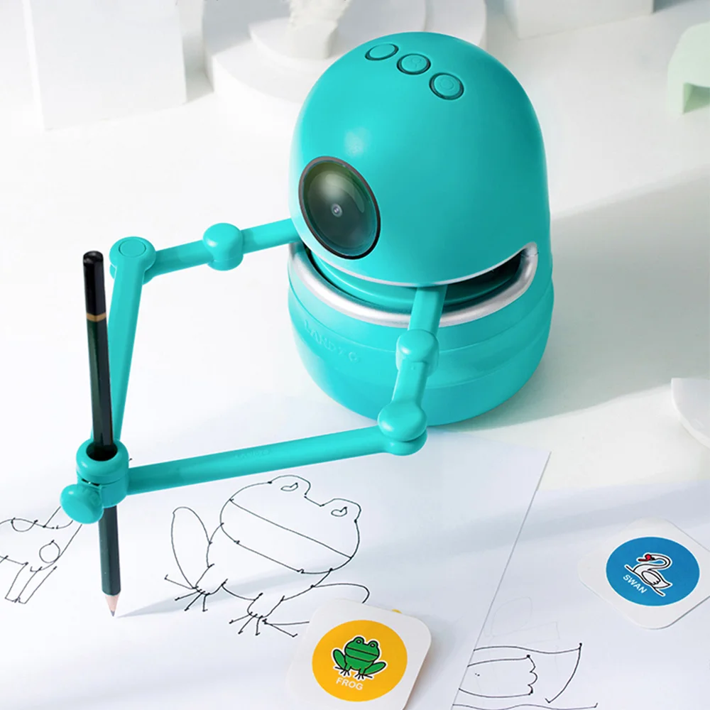 2022 High quality new intelligent drawing robot STEAM Education leaning drawing & words spelling & counting & math games