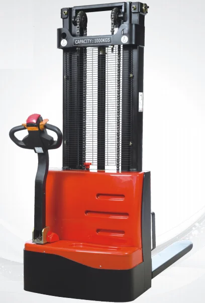 WELIFTRICH maintenance-free battery walkie type forklift full electric pallet stacker lifting 1.6m to 4m